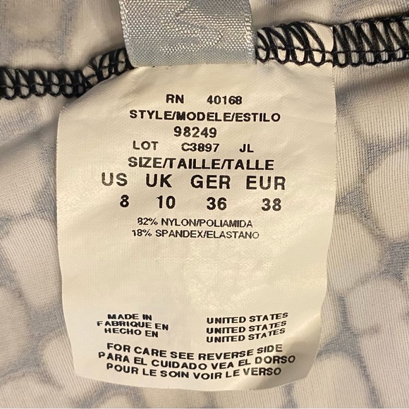 Magicsuit Tankini Halter 2 piece Swimsuit Size 8 in Grey/White/Black - Picture 11 of 13